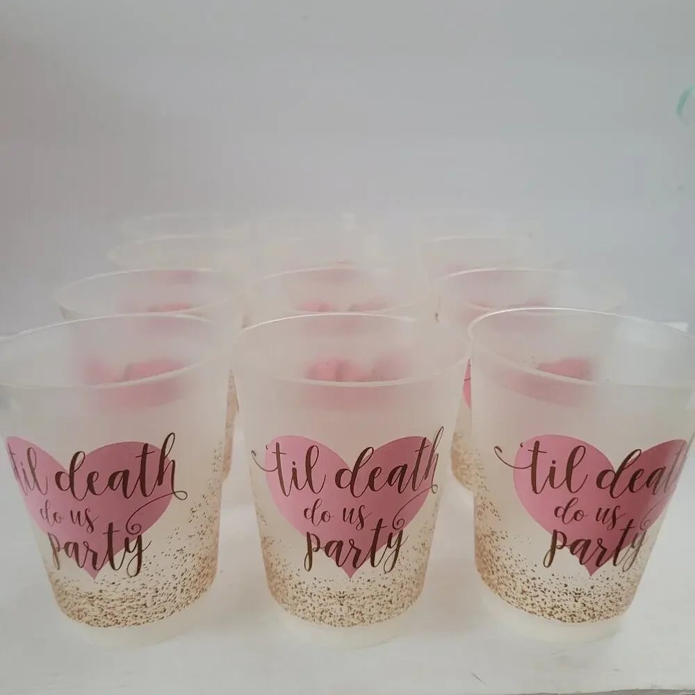 Wedding or Bachelorette Party Cups 3 Sizes